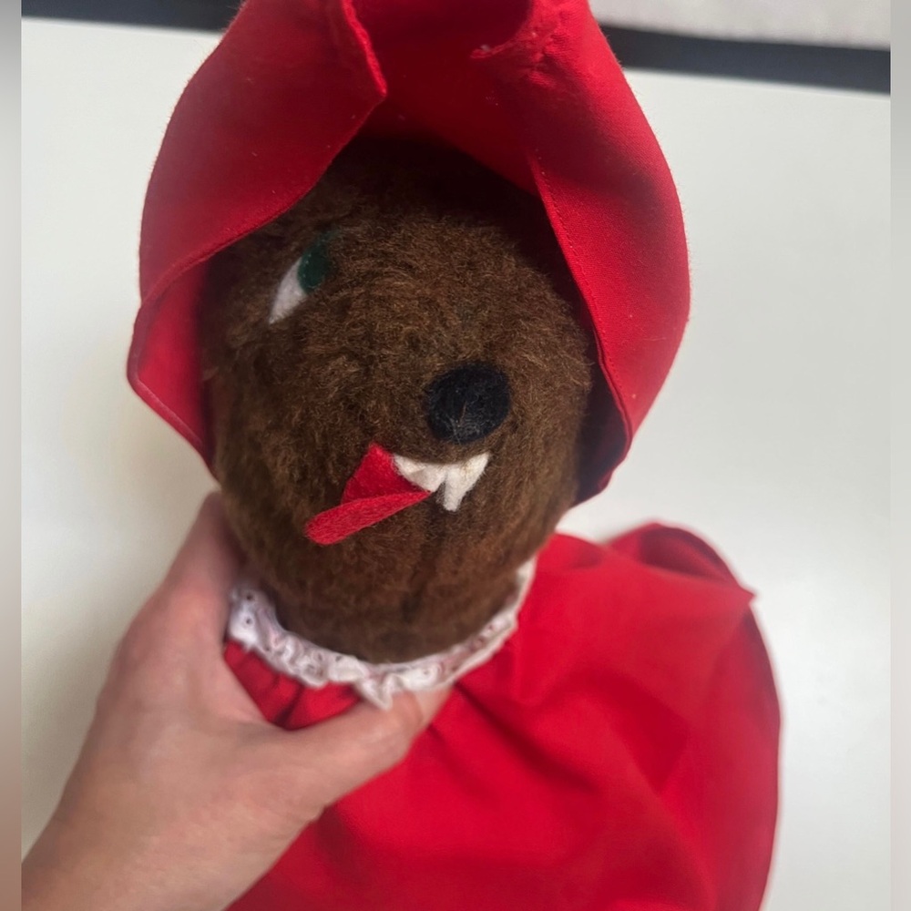 Vintage Topsy Turvy Red Riding Hood Soft Doll Flips To Grama And Wolf - Picture 5 of 5